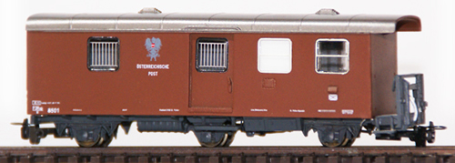 Ferro Train 708-501 - Austrian ÖBB F3ho/s 8501, 3 axles Post/Mus, Club 760 brown